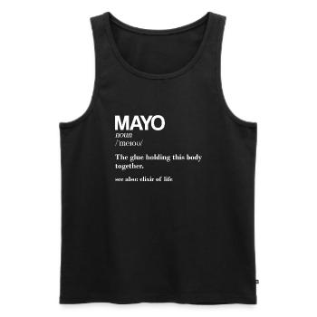Mayonnaise Mayo Lover - Débardeur bio Premium Homme - noir - Devant - AI Model Male 178 light (178cm)