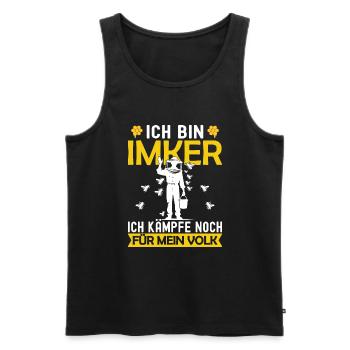 Imker Geschenke Bienenzüchter Spruch - Männer Premium Bio Tank Top - Schwarz - Vorne - Michal (187cm)