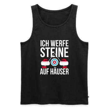 Curling - Männer Premium Bio Tank Top - Schwarz - Vorne - Michal (187cm)