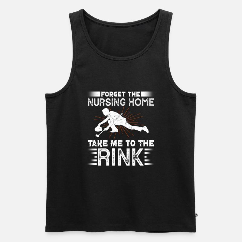 Curling Curler - Männer Premium Bio Tank Top - Schwarz