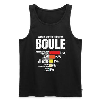 Boule Pétanque - Débardeur bio Premium Homme - noir - Devant - Michal (187cm)