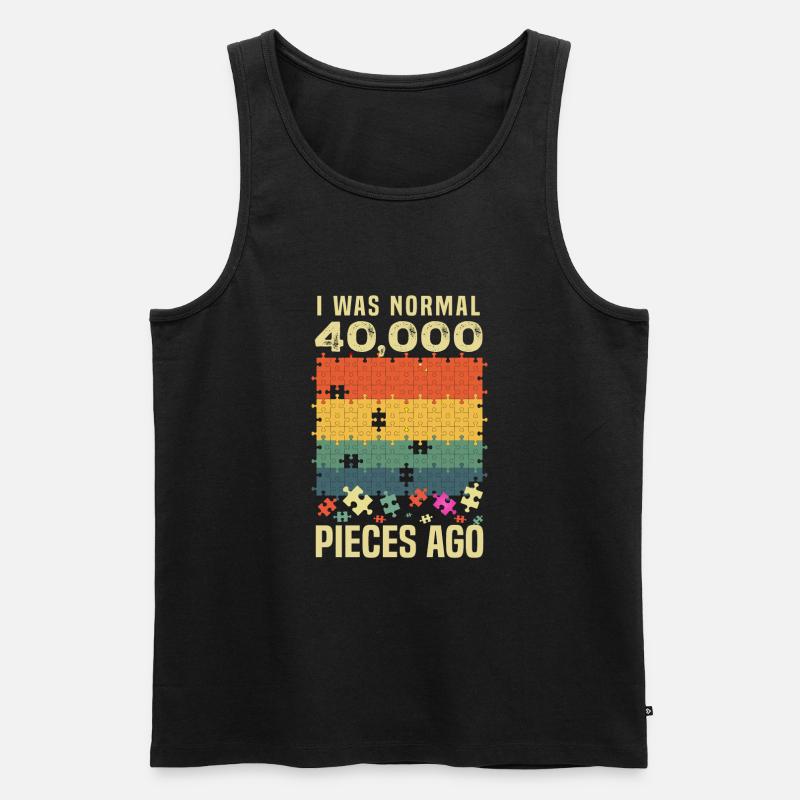 Puzzle - Männer Premium Bio Tank Top - Schwarz