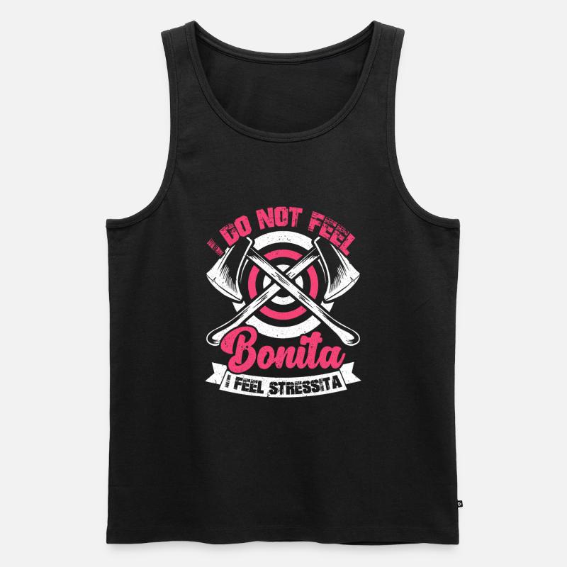 Axtwerfen - Männer Premium Bio Tank Top - Schwarz