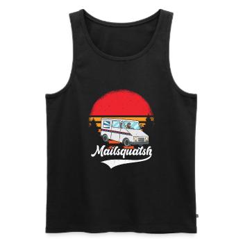 Rural postal provider - Men's Premium Organic Tank Top - black - Front - AI Model Male 178 light (178cm)