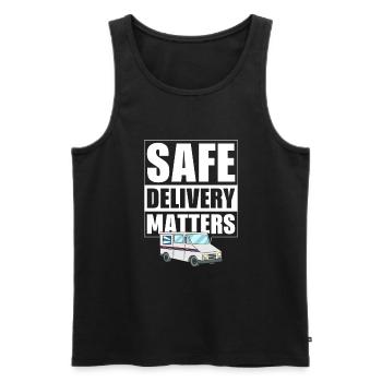 Rural postal provider - Men's Premium Organic Tank Top - black - Front - AI Model Male 178 light (178cm)