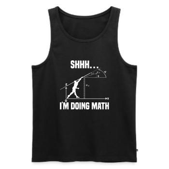 Javelin Throw Javelin Throw - Men's Premium Organic Tank Top - black - Front - AI Model Male 178 light (178cm)