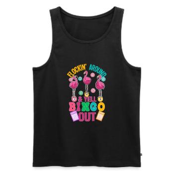 Bingo - Men's Premium Organic Tank Top - black - Front - AI Model Male 178 light (178cm)