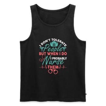 Correctional nurse prison nursing - Männer Premium Bio Tank Top - Schwarz - Vorne - AI Model Male 178 light (178cm)