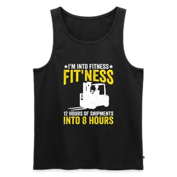 Forklift Operator - Männer Premium Bio Tank Top - Schwarz - Vorne - AI Model Male 178 light (178cm)