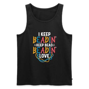 Beading Beader - Men's Premium Organic Tank Top - black - Front - AI Model Male 178 light (178cm)
