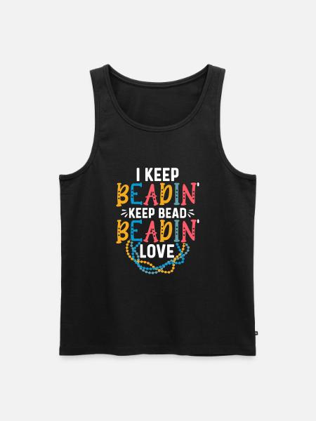 Beading Beader - Men's Premium Organic Tank Top - black