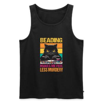 Beading Beader - Men's Premium Organic Tank Top - black - Front - AI Model Male 178 light (178cm)