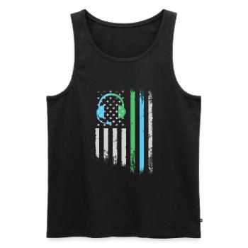Help Desk Tech Support - Männer Premium Bio Tank Top - Schwarz - Vorne - AI Model Male 178 light (178cm)