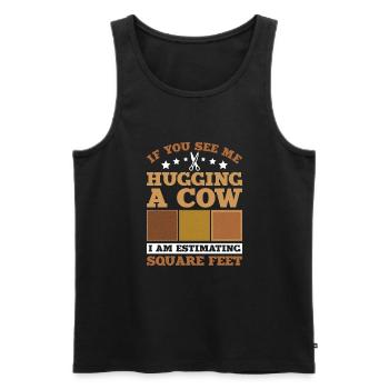 Leatherwork Leatherworking Leatherworker - Men's Premium Organic Tank Top - black - Front - Michal (187cm)