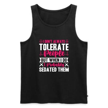 Nurse RN - Men's Premium Organic Tank Top - black - Front - Michal (187cm)