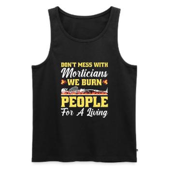 Mortician Funeral Director - Men's Premium Organic Tank Top - black - Front - AI Model Male 178 light (178cm)