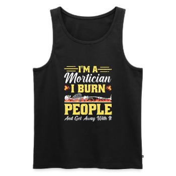 Mortician Funeral Director - Men's Premium Organic Tank Top - black - Front - AI Model Male 178 light (178cm)