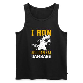 Runner Running - Männer Premium Bio Tank Top - Schwarz - Vorne - AI Model Male 178 light (178cm)