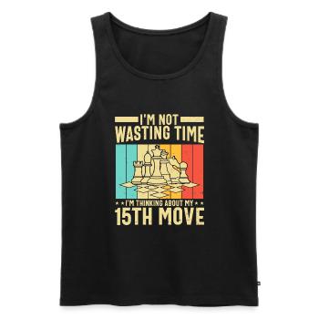 Chess Player - Männer Premium Bio Tank Top - Schwarz - Vorne - Michal (187cm)
