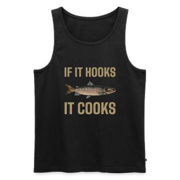 King Salmon Fishing fisherman - Männer Premium Bio Tank Top - Schwarz - Vorne - AI Model Male 178 light (178cm)