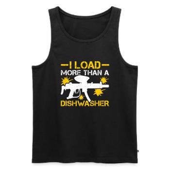 Paintballer Paintball - Men's Premium Organic Tank Top - black - Front - Michal (187cm)