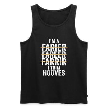 Farrier - Men's Premium Organic Tank Top - black - Front - AI Model Male 178 light (178cm)