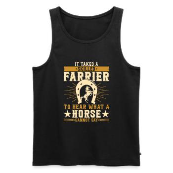 Farrier - Men's Premium Organic Tank Top - black - Front - AI Model Male 178 light (178cm)