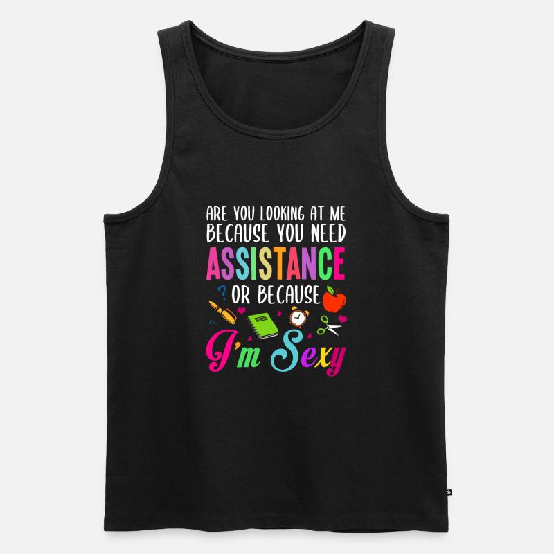 Assistant Principal - Männer Premium Bio Tank Top - Schwarz