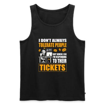 Help Desk Tech Support - Männer Premium Bio Tank Top - Schwarz - Vorne - AI Model Male 178 light (178cm)