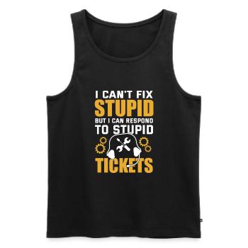 Help Desk Tech Support - Men's Premium Organic Tank Top - black - Front - AI Model Male 178 light (178cm)
