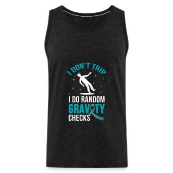 Pots Warrior Postural Orthostatic - Männer Premium Bio Tank Top - Anthrazit - Vorne - Alexander (188cm)