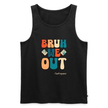 Tax Preparer Accounting - Men's Premium Organic Tank Top - black - Front - AI Model Male 178 light (178cm)