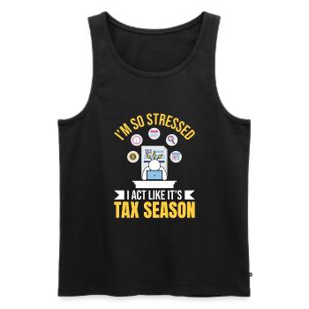 Accountant CPA Tax Preparer - Men's Premium Organic Tank Top - black - Front - AI Model Male 178 light (178cm)