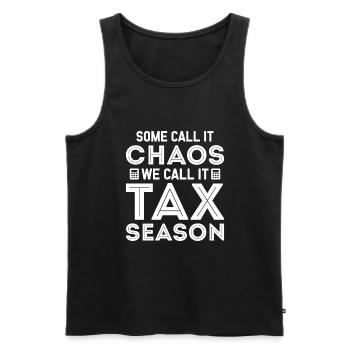 Tax Preparer Accounting - Men's Premium Organic Tank Top - black - Front - AI Model Male 178 light (178cm)