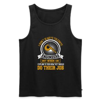 Machinist CNC Machine Operator - Men's Premium Organic Tank Top - black - Front - AI Model Male 178 light (178cm)