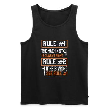 Machinist CNC Machine Operator - Men's Premium Organic Tank Top - black - Front - AI Model Male 178 light (178cm)