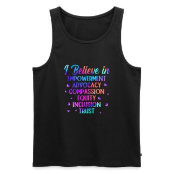 School Counselor - Männer Premium Bio Tank Top - Schwarz - Vorne - AI Model Male 178 light (178cm)