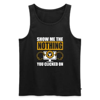 Help Desk Tech Support - Männer Premium Bio Tank Top - Schwarz - Vorne - AI Model Male 178 light (178cm)