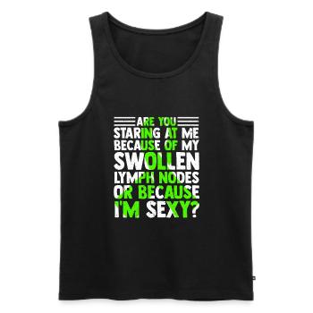 Non-Hodgkin Lymphoma Warrior - Männer Premium Bio Tank Top - Schwarz - Vorne - Michal (187cm)