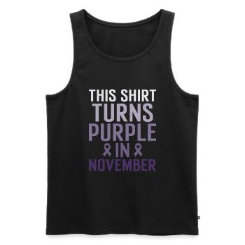 NICU Dad Prematurity Awareness NICU Mom - Men's Premium Organic Tank Top - black - Front - AI Model Male 178 light (178cm)