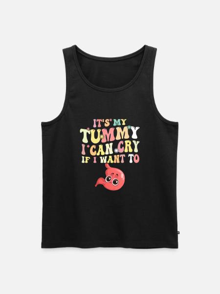 Tummy Ache Survivor - Männer Premium Bio Tank Top - Schwarz