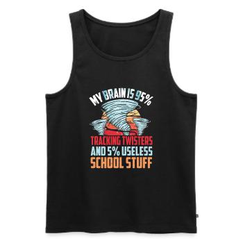 Storm chasing meteorologist tornado boy - Men's Premium Organic Tank Top - black - Front - Michal (187cm)