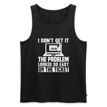 Help Desk Tech Support - Männer Premium Bio Tank Top - Schwarz - Vorne - AI Model Male 178 light (178cm)