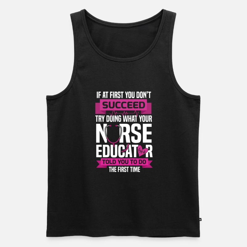 Nurse Educator - Männer Premium Bio Tank Top - Schwarz