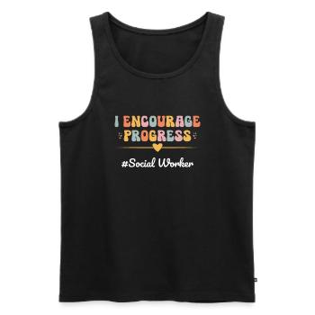 School social worker street worker - Männer Premium Bio Tank Top - Schwarz - Vorne - AI Model Male 178 light (178cm)