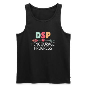 DSP Nurse Direct support Professional - Männer Premium Bio Tank Top - Schwarz - Vorne - AI Model Male 178 light (178cm)