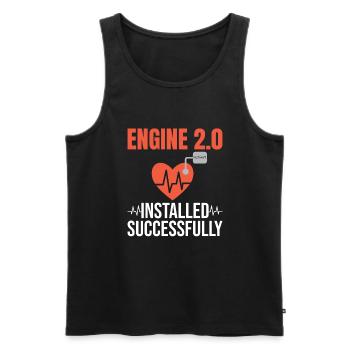 Heart attack survivor surgery recovery - Men's Premium Organic Tank Top - black - Front - Michal (187cm)