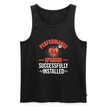 Heart attack survivor surgery recovery - Men's Premium Organic Tank Top - black - Front - Michal (187cm)