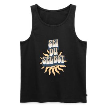 Sei Du Selbst - Männer Premium Bio Tank Top - Schwarz - Vorne - AI Model Male 178 light (178cm)