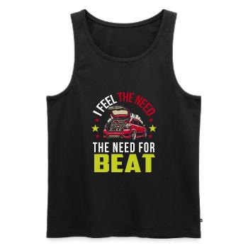 Car audio - Männer Premium Bio Tank Top - Schwarz - Vorne - Michal (187cm)